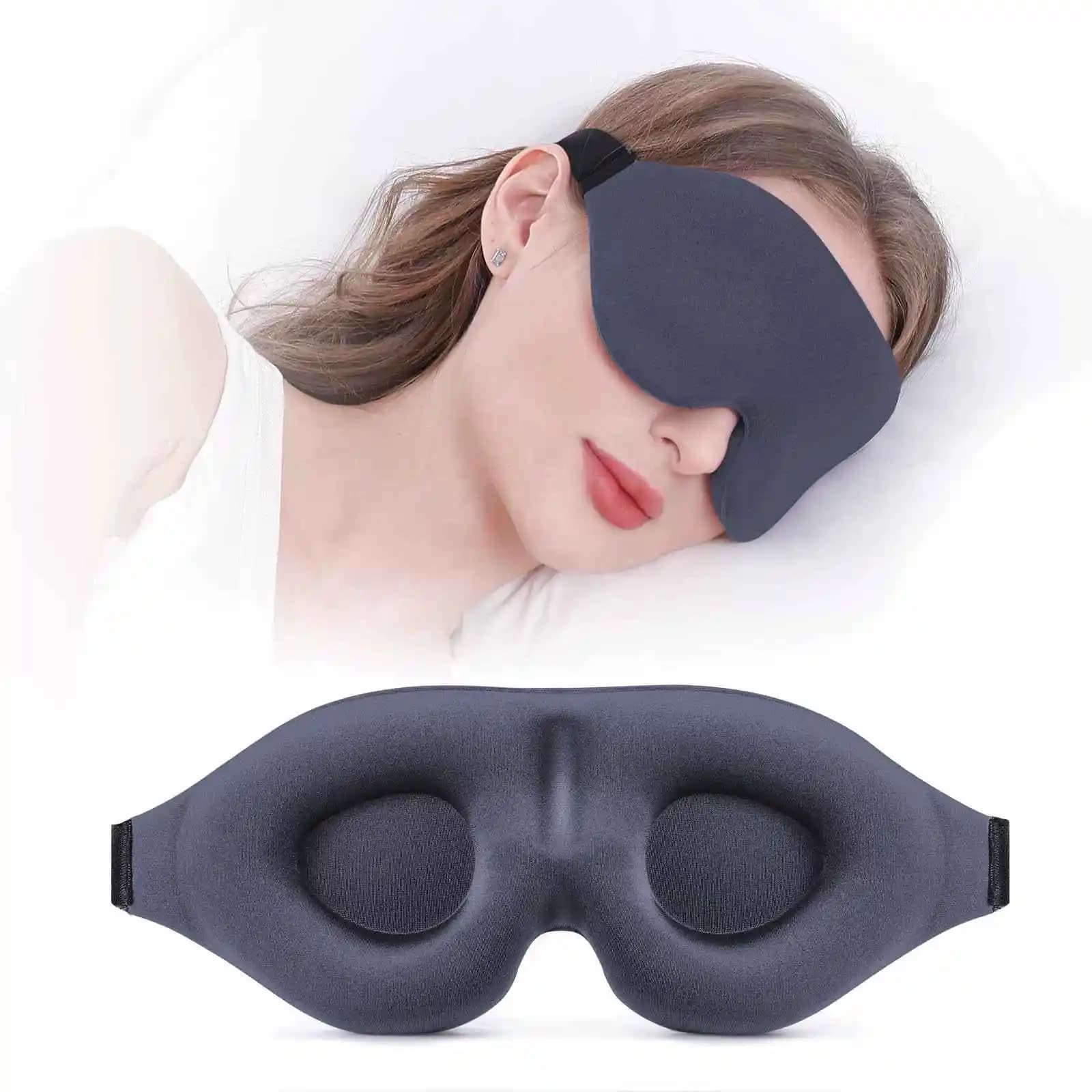 Masque pour les yeux pour dormir, masque de sommeil 3D profilé, bandeau concave moulé, masque de som