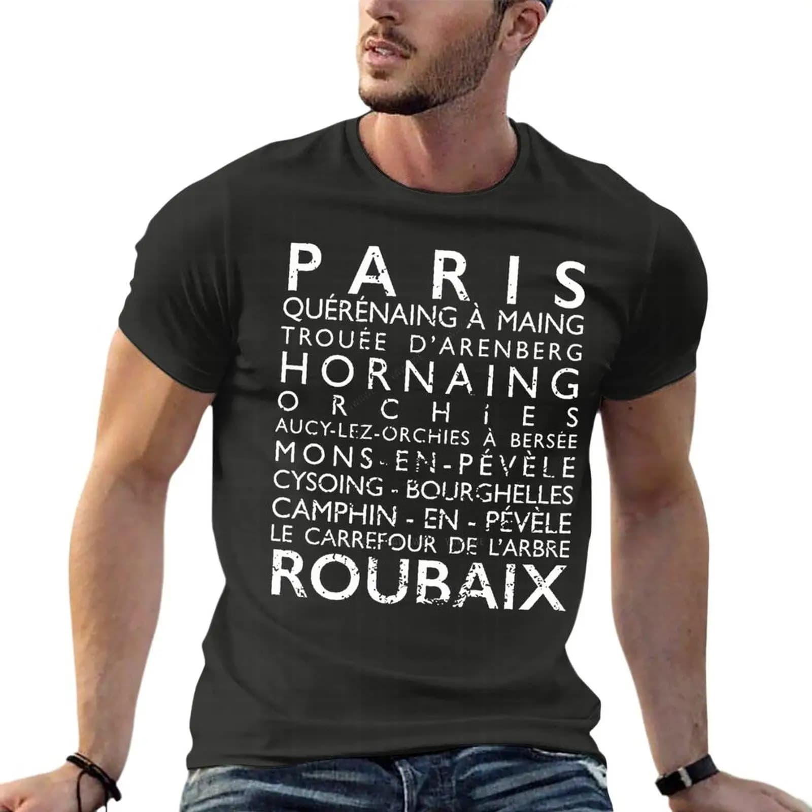 T-Shirt Surdimensionné de Cyclisme pour Homme, en Coton, Streetwear, Grande Taille