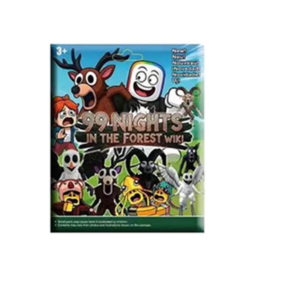 Coffret surprise Figurines 99 Nuits dans la Forêt : Hibou, Chèvre, Loup, Cerf – Jouet en plastique, 