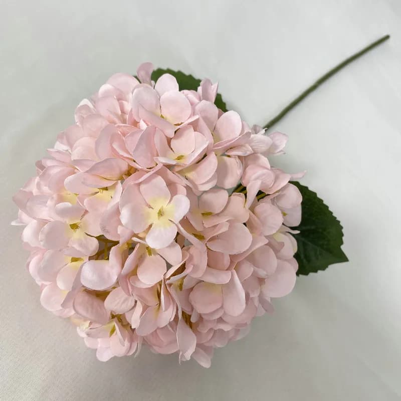 Beaux fleurs artificielles en soie 58cm, Bouquet de fleurs d'hortensia pour fête à domicile, décorat