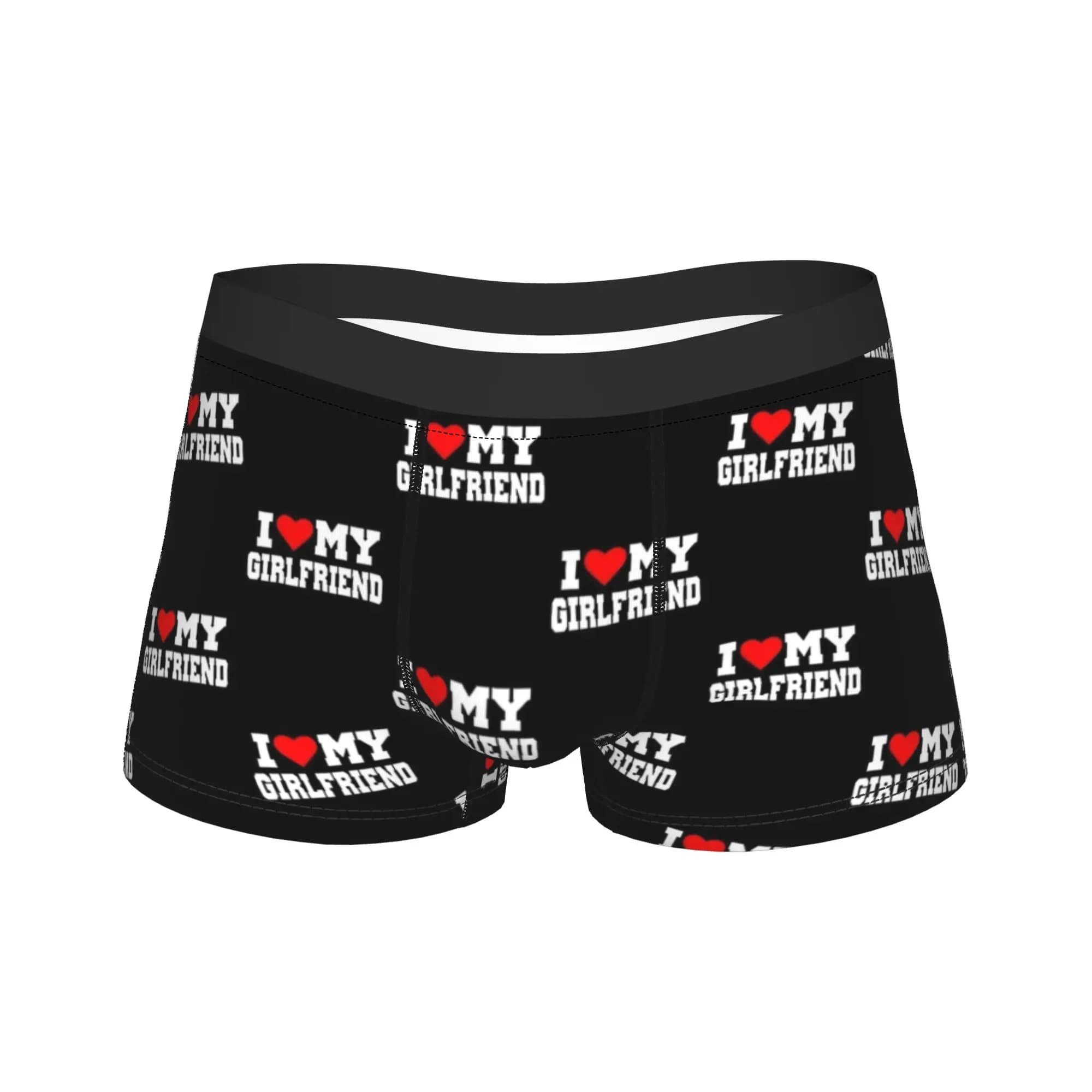 Je l'aime, ma petite amie - Sous-vêtements de la Saint-Valentin - Boxer personnalisé de haute qualit
