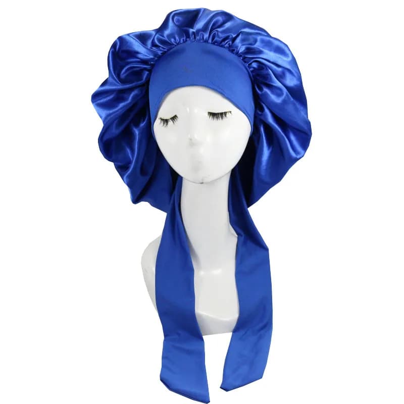 Femmes Satin solide chapeau De couchage nuit Bonnet De sommeil soins capillaires Bonnet Bonnet De Nu