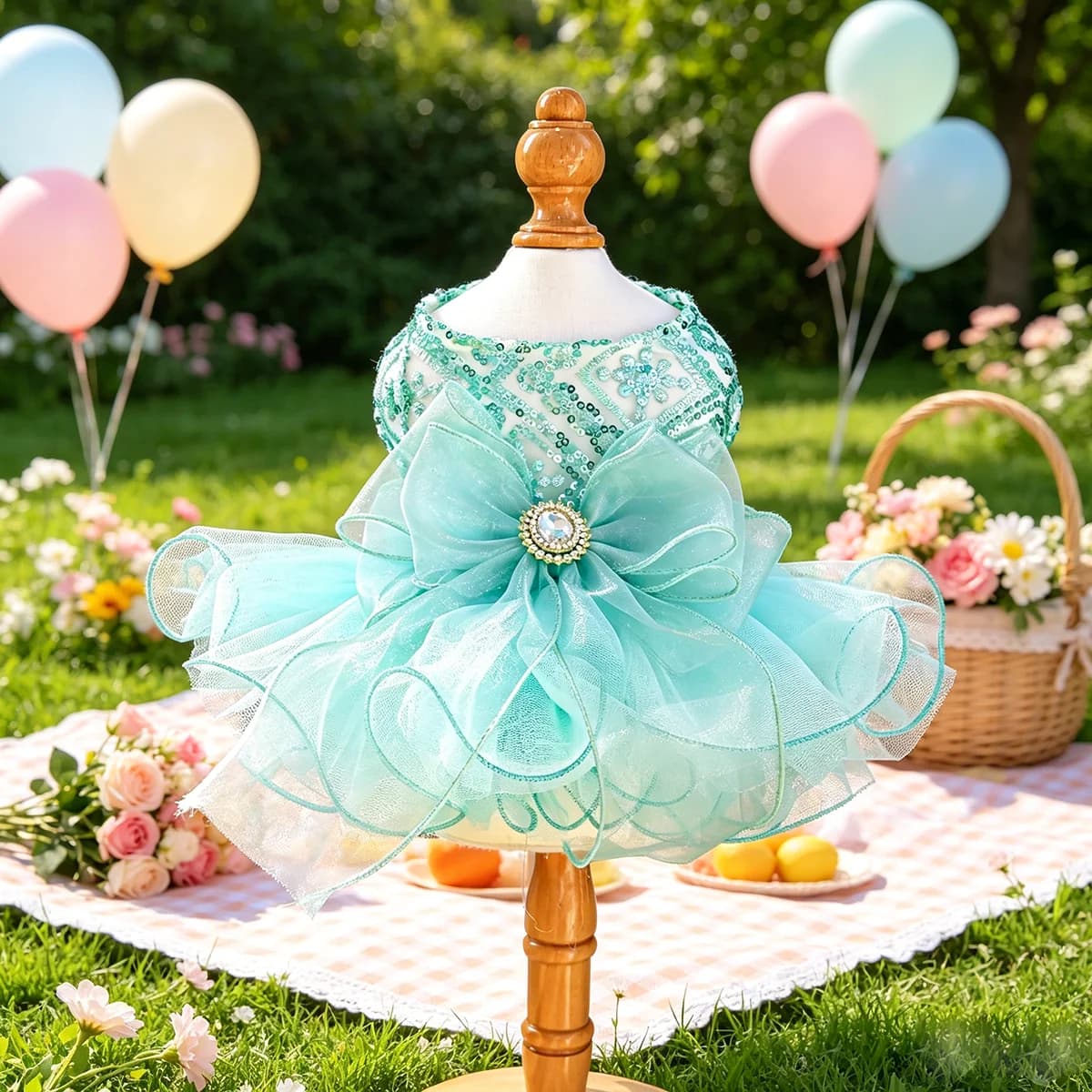 Robe de mariée en tulle scintillant, tenue d'été pour petits chiens et chats, adaptée aux Teddy, Bic