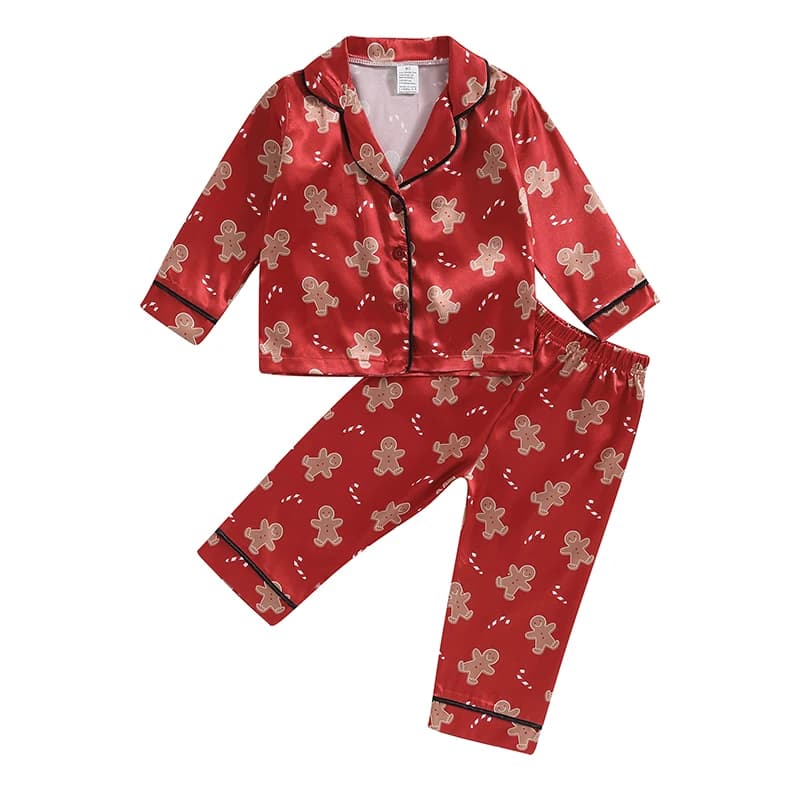 Pudcoco-Ensemble de pyjama à manches longues pour bébé fille, chemise boutonnée imprimée, pantalon, 