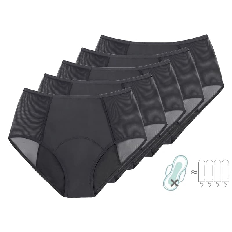 5 pièces flux lourd 4 couches sous-vêtements menstruels femmes culottes menstruelles post-partum pan