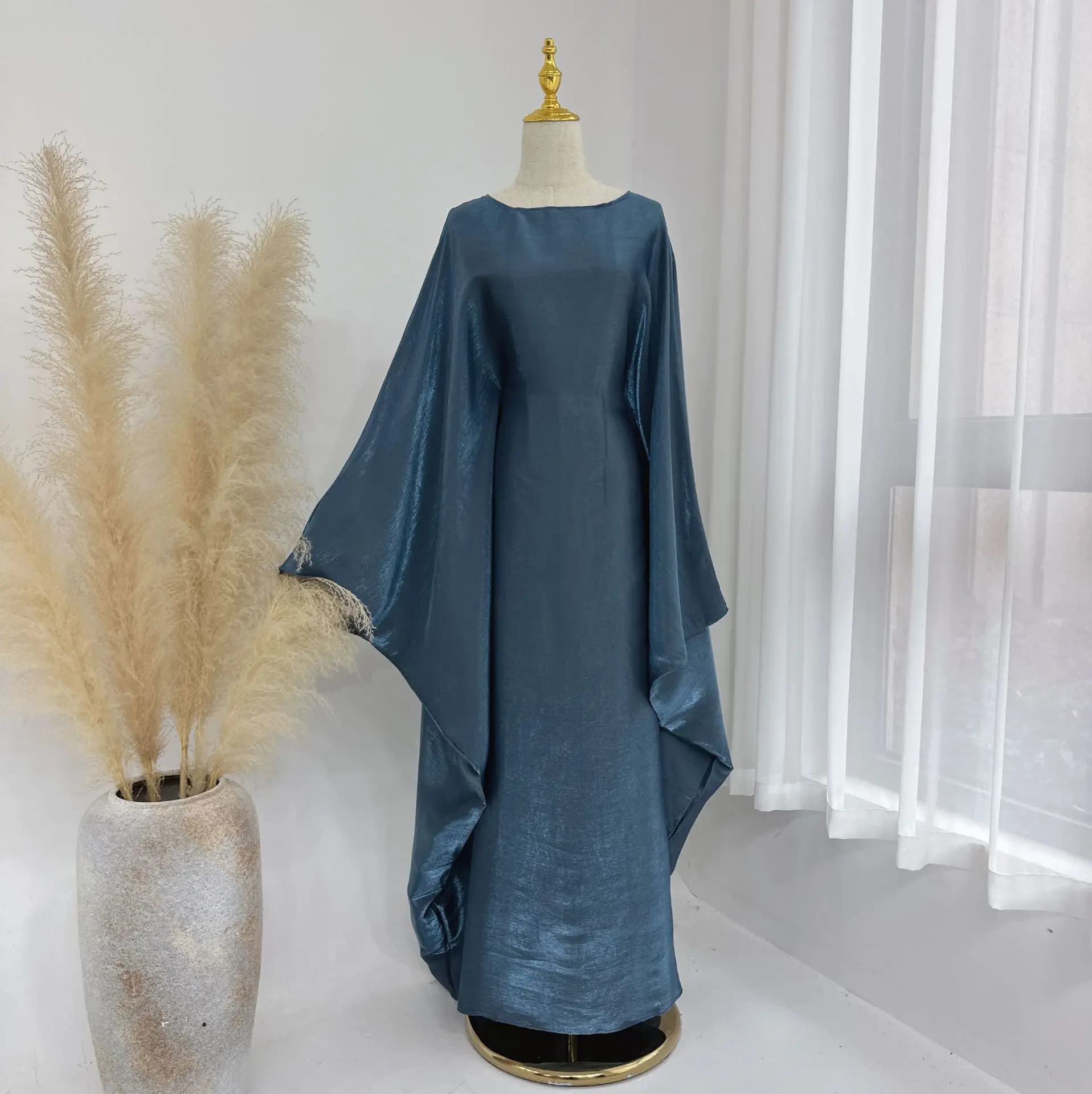 Nouvelle robe jalabiya de fête de Dubaï 2024, robe musulmane pour femmes, abaya à manches longues, r