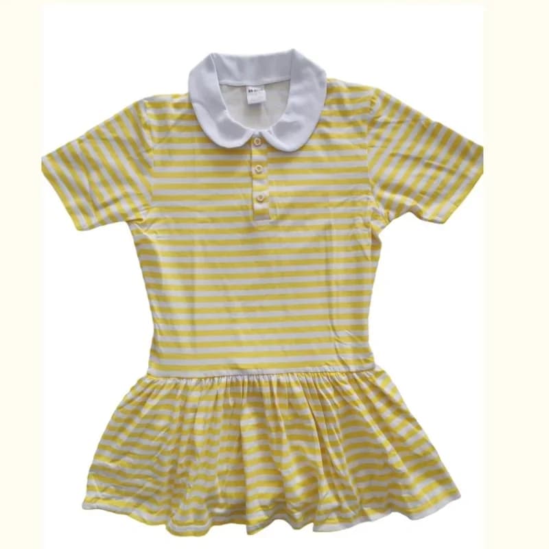 Combishort imprimé à rayures jaunes, body avec jupe, vêtements pour bébé adulte avec boutons-pressio