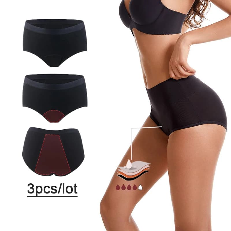 RapFlow-Culotte Menstruelle pour Femme, Sous-Vêtement 4 Couches, Absorbant, Étanche, Physiologique, 