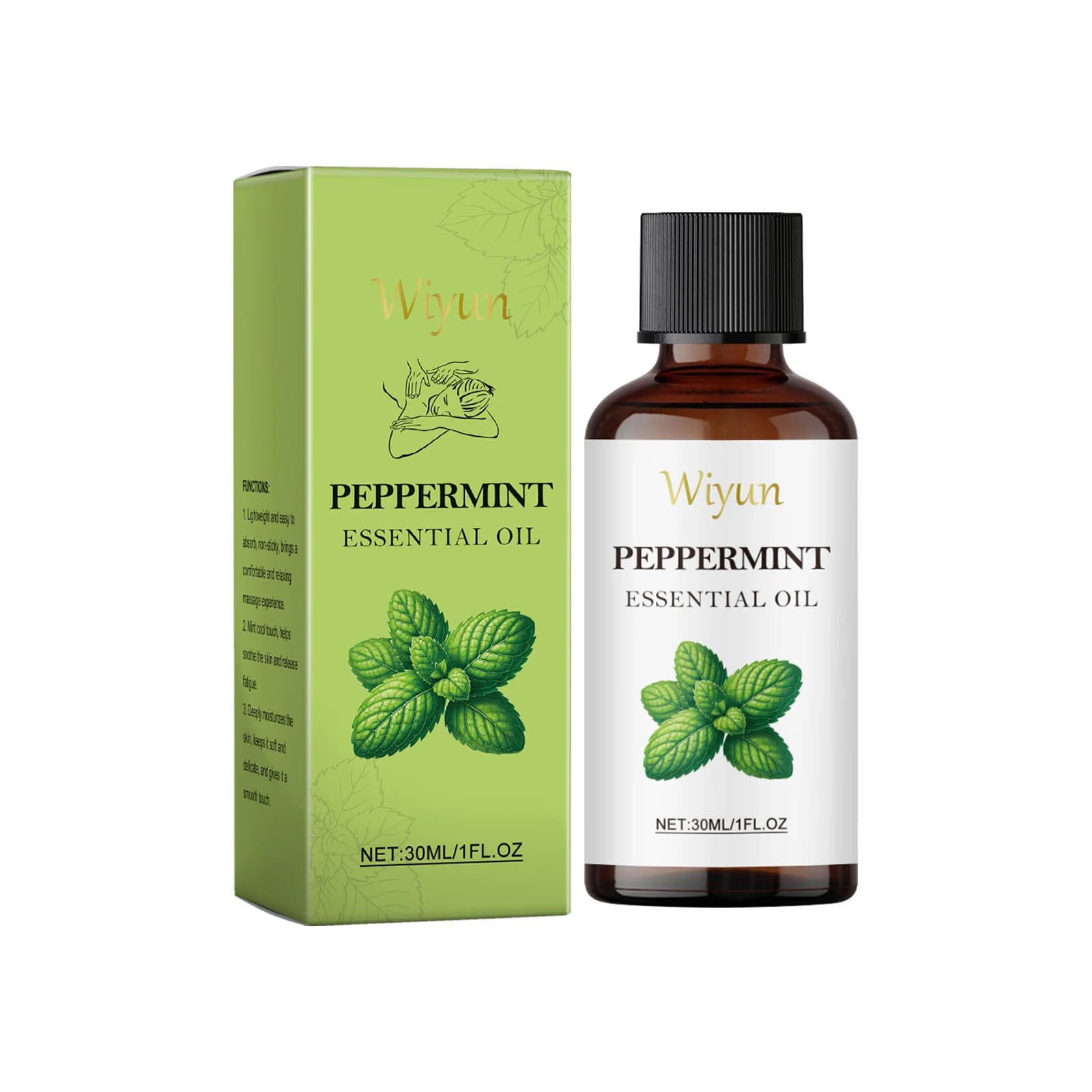 Huile essentielle de massage multifonctionnelle à la menthe poivrée, huile de massage corporel hydra