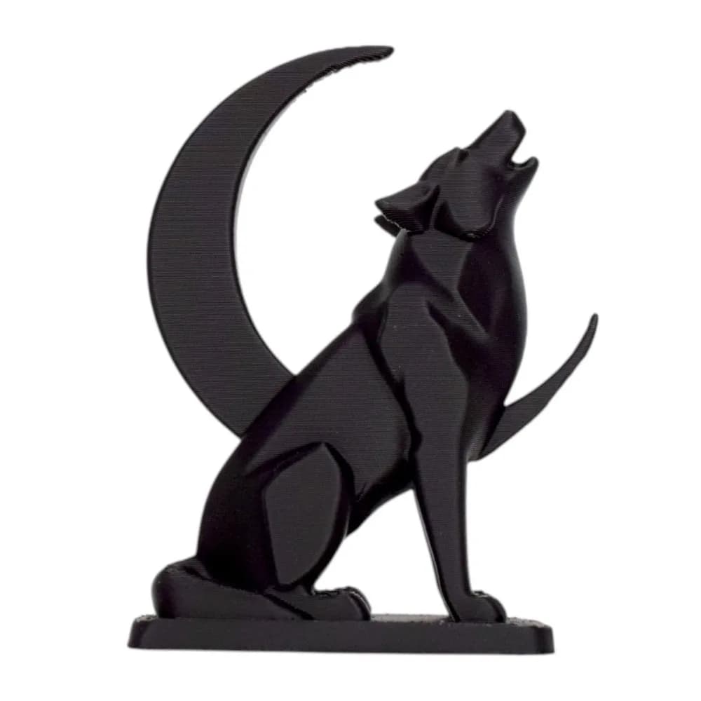 Statues de loup gothiques uniques, ornements décoratifs de loup imprimés en 3D, thème nocturne, stat