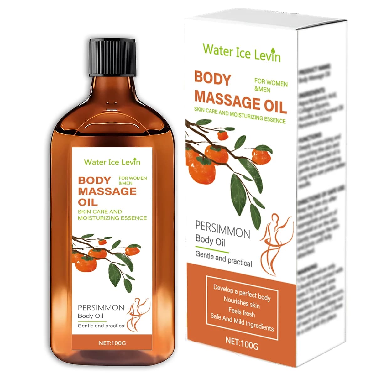 huile de massage corporel 1+1 Pack 100g avec Collagène Acide Hyaluronique Vitamine C Rétinol hydrata
