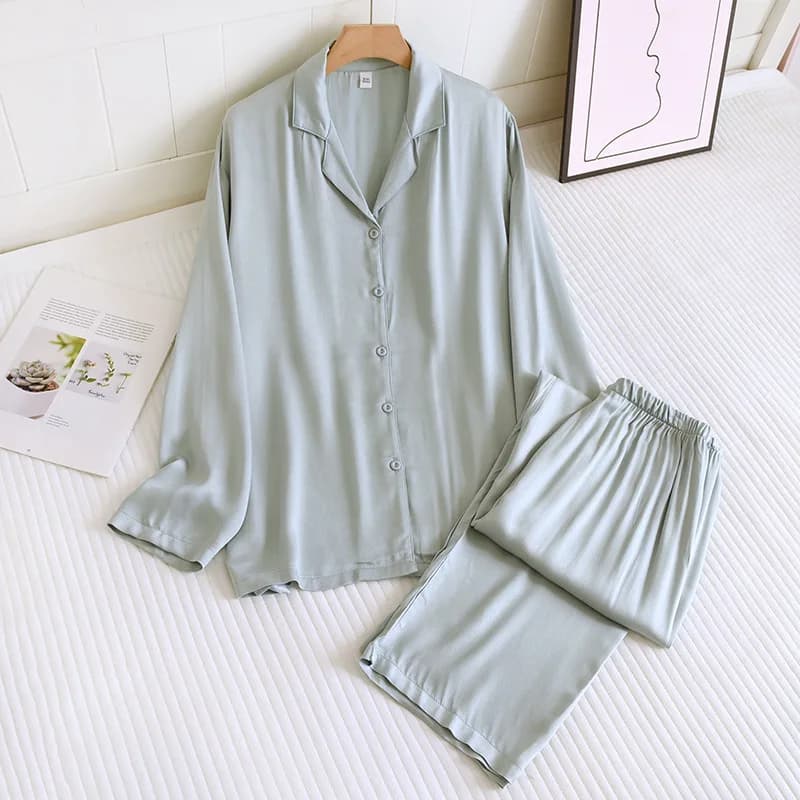 Ensembles de pyjamas amples et doux 2026 pour couples, hommes et femmes, en coton, soie et satin fin
