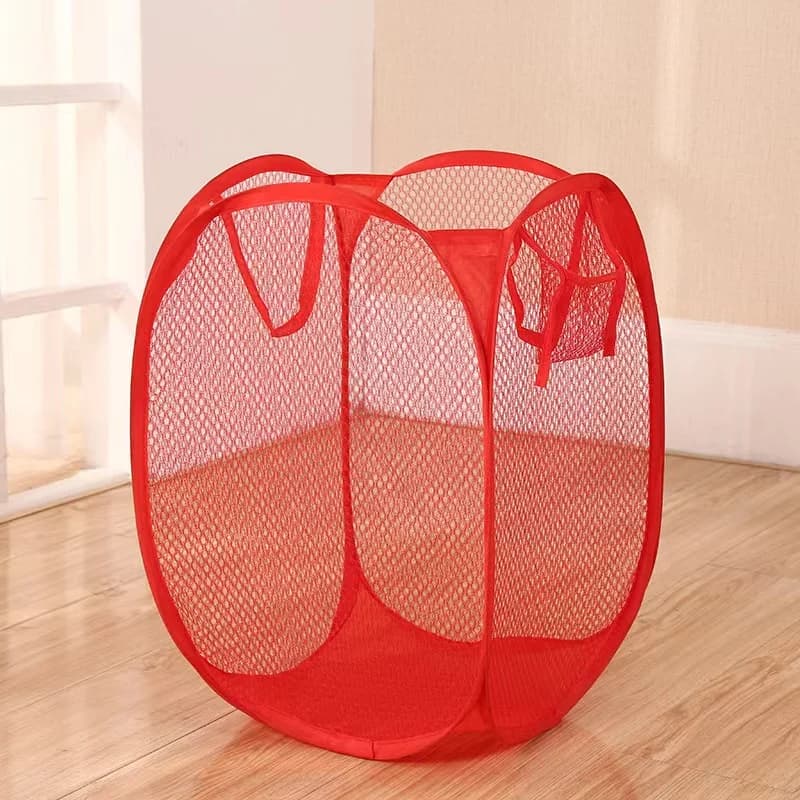 Panier à linge en maille léger et grand format avec poignées - panier de grande capacité pour ranger