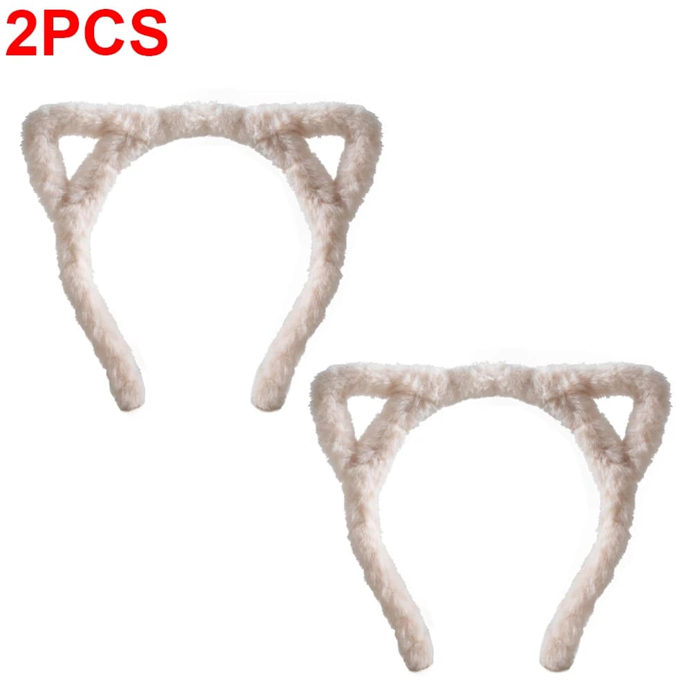 CHuangQi 2 pièces oreilles de chat bandeau cheveux cerceaux pour femmes fille chat thème fête d'anni