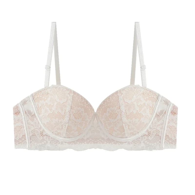 Soutien-gorge en dentelle noire pour femmes, petites coffres, Bralette, bandoulière amovible, anneau