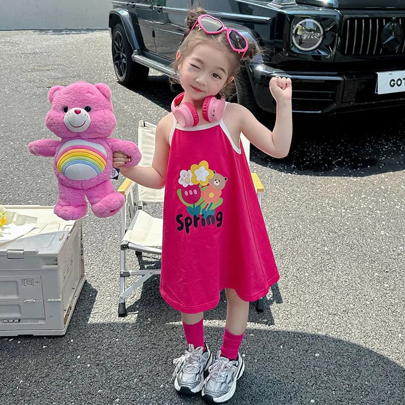 Robe de pyjama pour filles, chemise de nuit pour enfants, pyjamas d'été pour filles, robe de nuit po