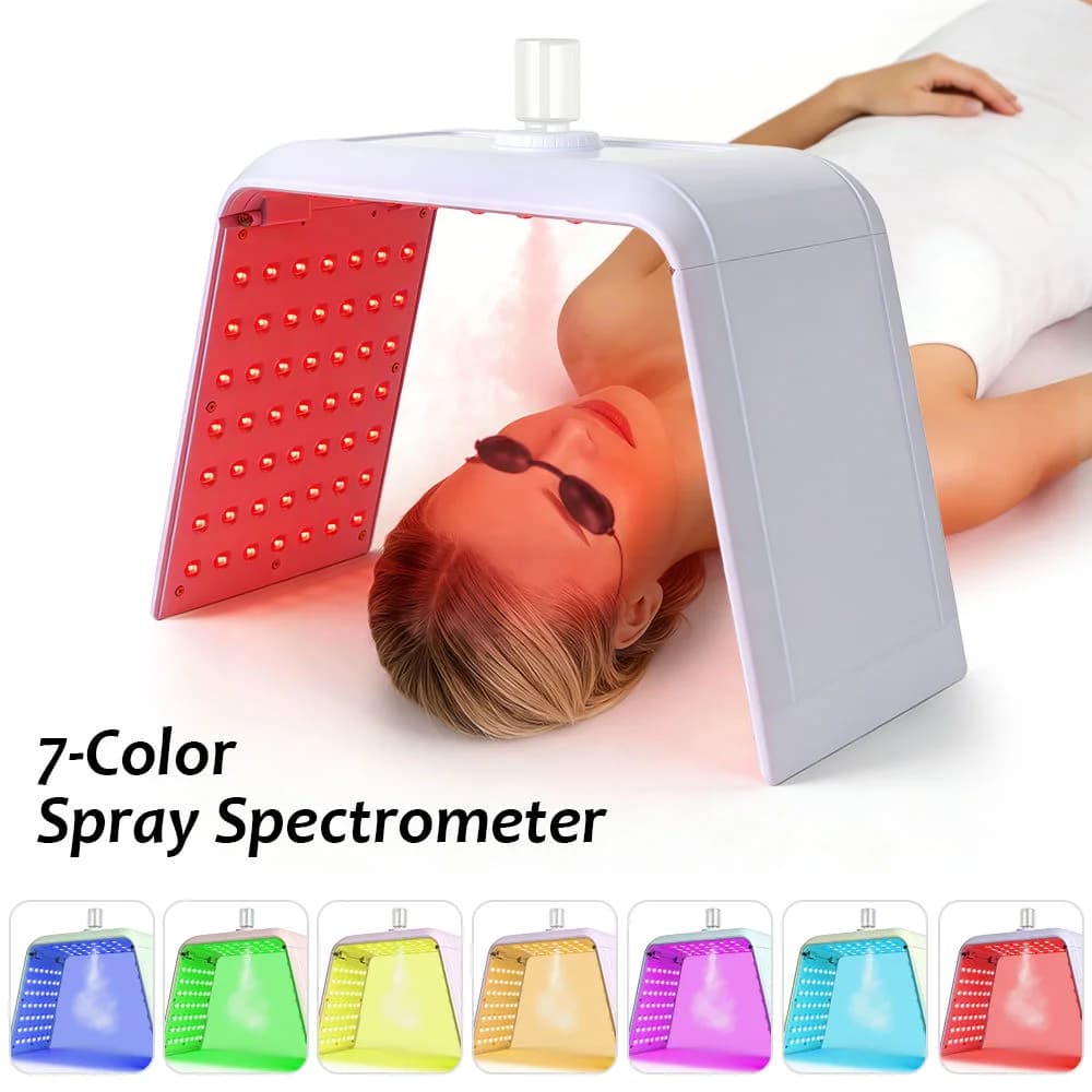 Thérapie par lumière rouge, masque LED pliable 7 couleurs, machine PDT, hydratation de la peau, soin
