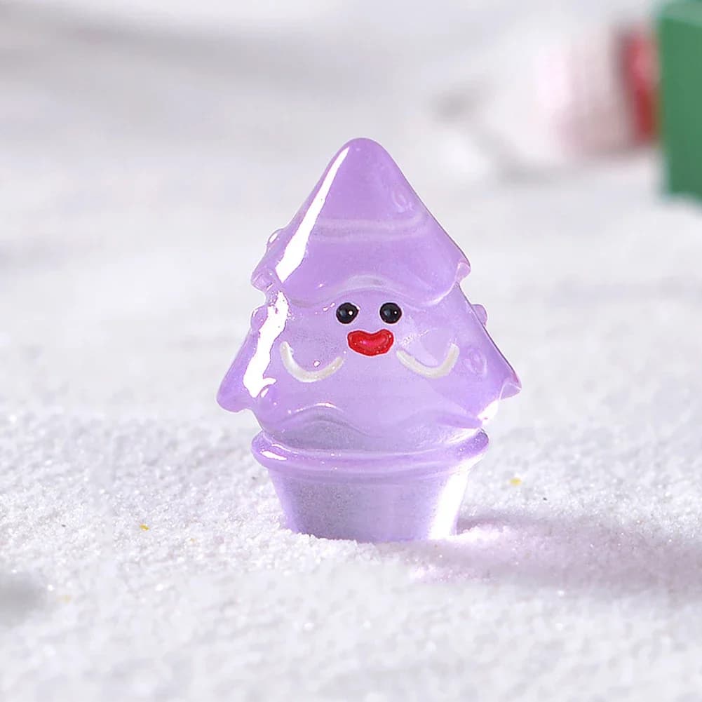 Pendentif d'arbre de noël, Micro paysage, vue nocturne mignonne, accessoires de décoration, matériel