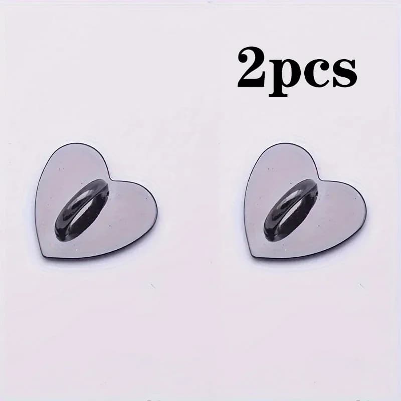 Support de breloque de téléphone en forme de cœur en métal, 2 pièces, anneau de doigt de téléphone e