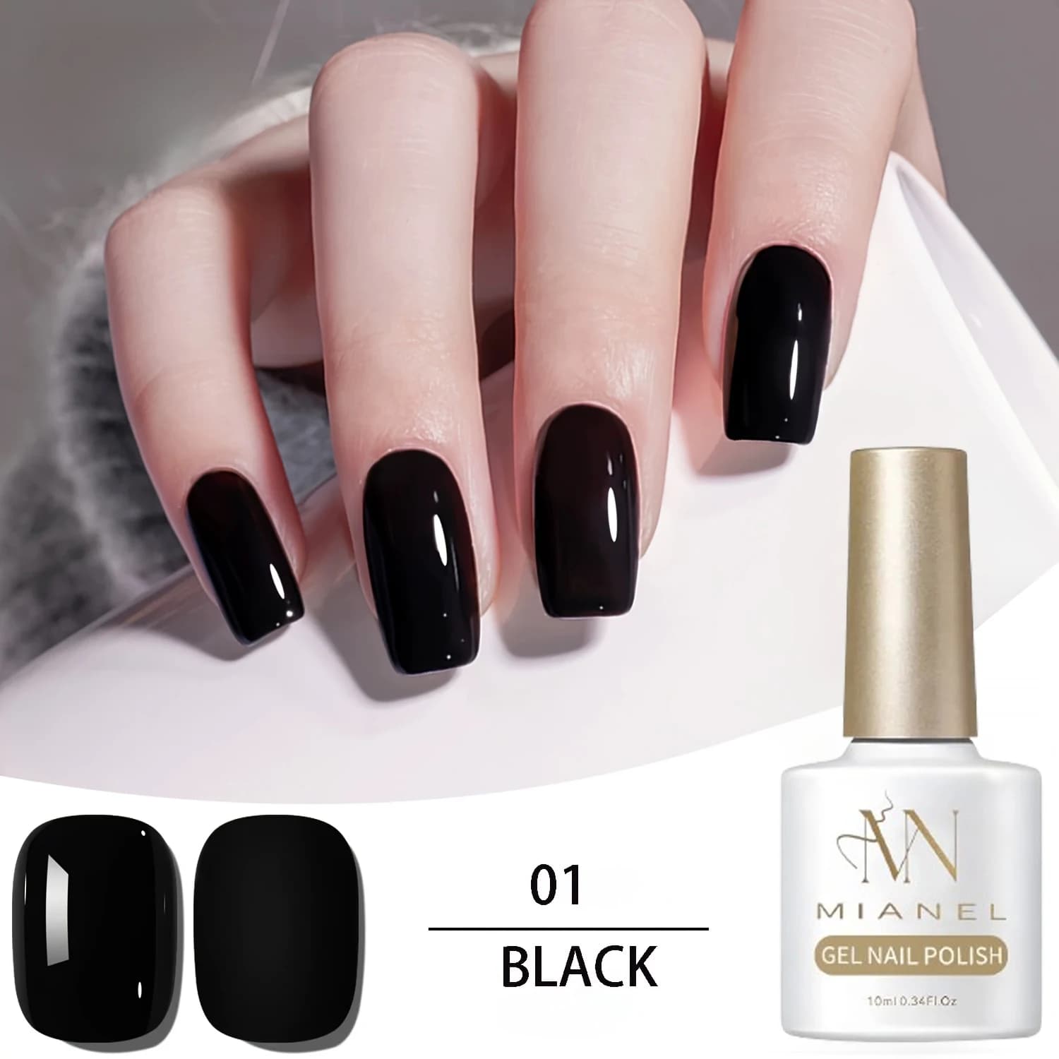 MIANEL 2026 Nouveau Vernis à Ongles Gel Effet Œil de Chat Perles de Verre Bleues, Finition Brillante