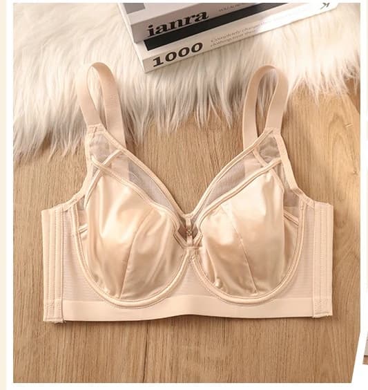 34/75CD-44/100CD Nouveau soutien-gorge pour femme minimisant, en satin doux, avec armatures fines, c