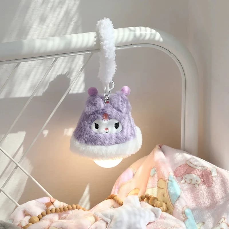 Lampe de chevet suspendue en peluche de dessin animé Hello Kitty My Melody Kuromi, éclairage portabl