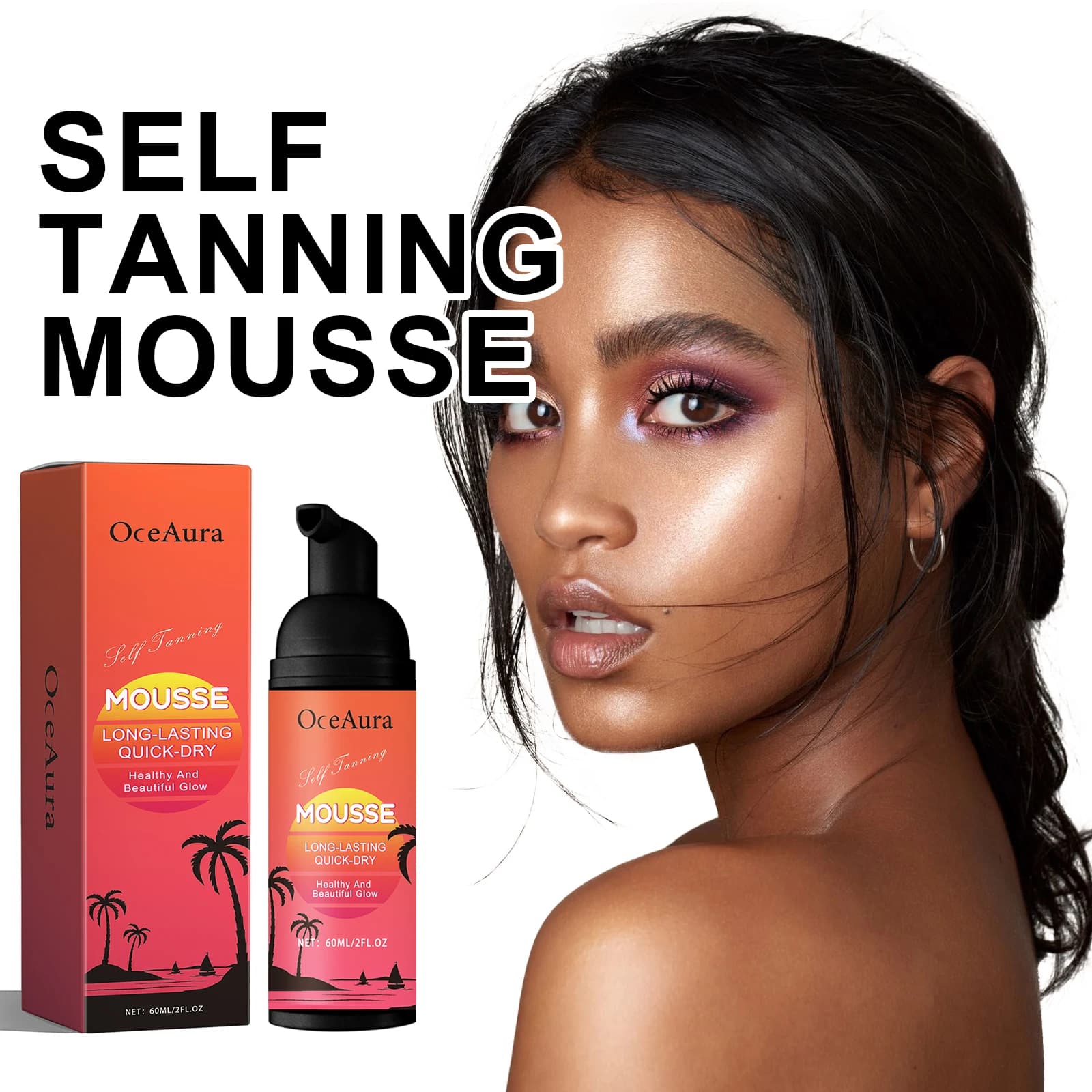 Crème Autobronzante en Mousse Imperméable et Durable pour la Plage en Plein Air, Sans Soleil, Forte,