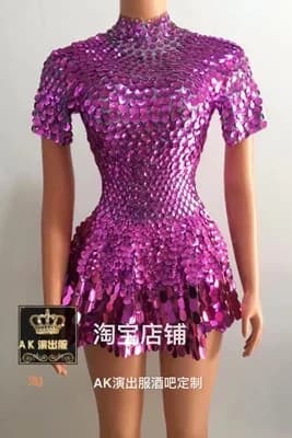 Discothèque danse haute qualité Performance vêtements body anniversaire rouge robes de luxe Sexy kak