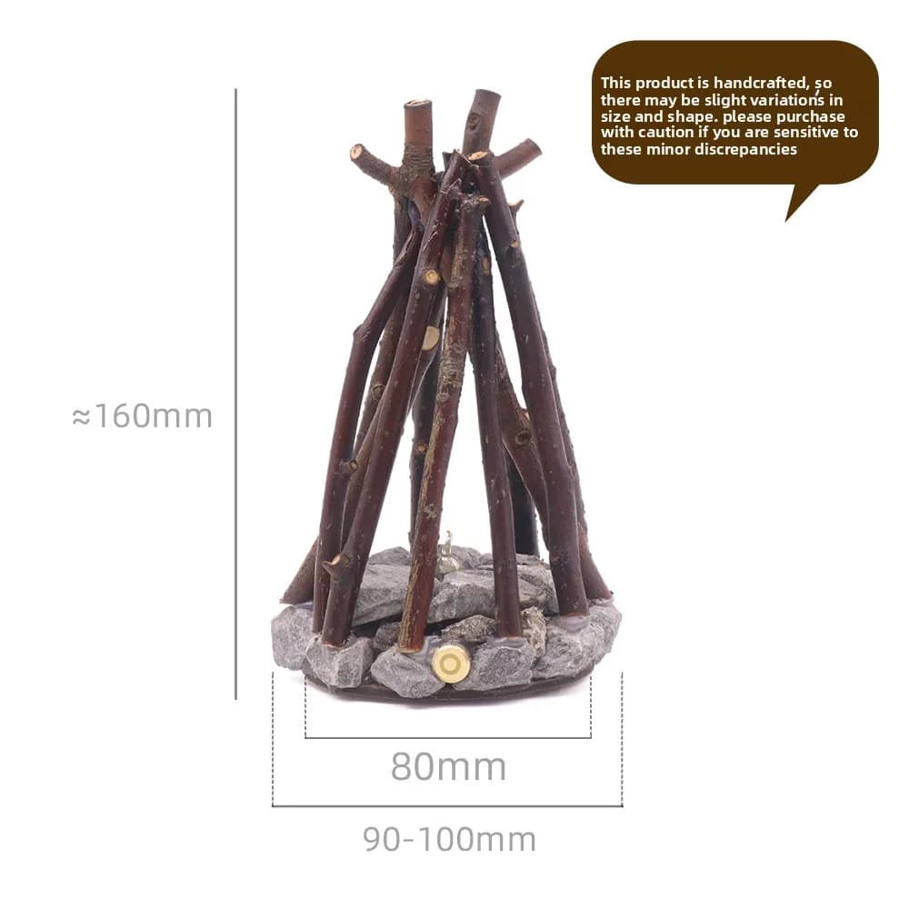 Lampe de nuit créative rétro, pierre écologique originale, faite à la main, en forme de branche d'ar
