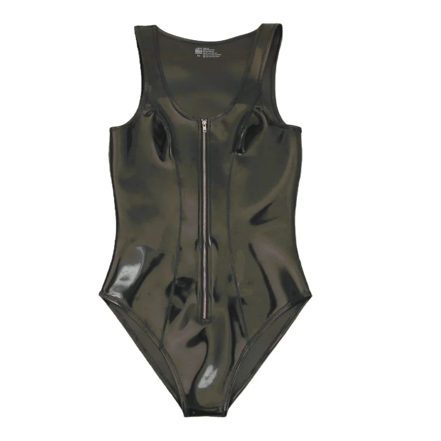 Body string une pièce sexy pour femme, coupe haute, en PU, style débardeur sexy, effet gainant doubl