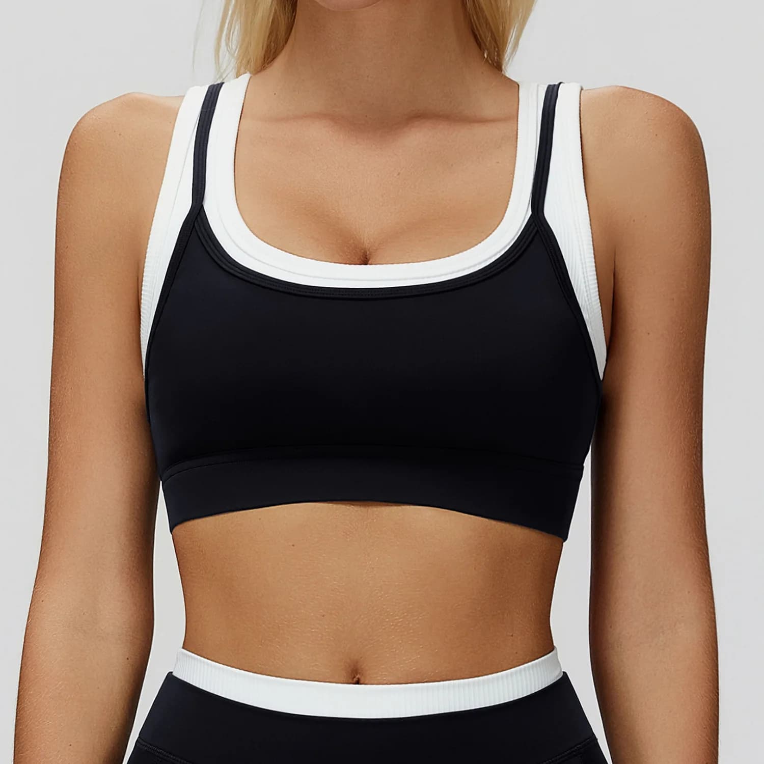 Soutien-gorge de Yoga pour femmes, soutien-gorge de sport respirant, Double bretelles, haut d'entraî