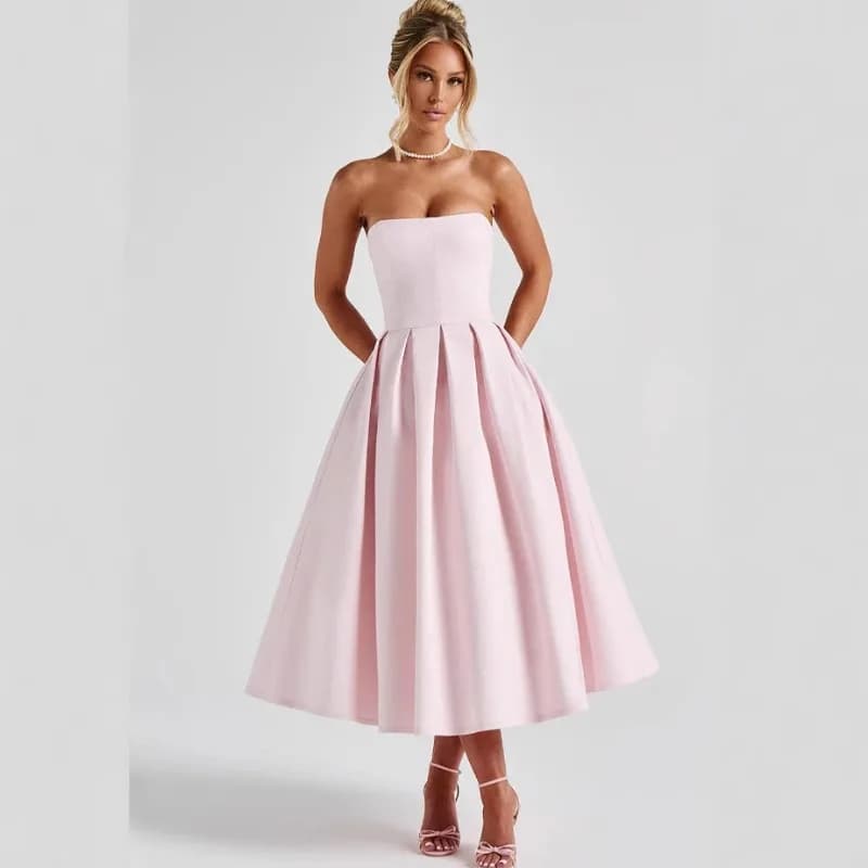 Robe de mariée de bal dos nu pour femmes, Sexy, épaules dénudées, dos nu, robe plissée pour invités 