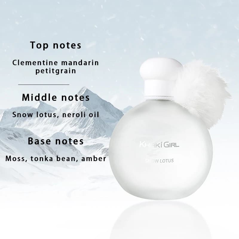 Eau de Parfum Snow Lotus pour Femme, Parfum Floral Oriental, Parfum Élégant Longue Durée, 50ml, Desi