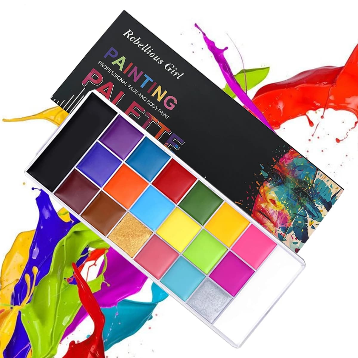 Peinture pour le visage et le corps, palette de maquillage pour le visage et le corps pour les céléb