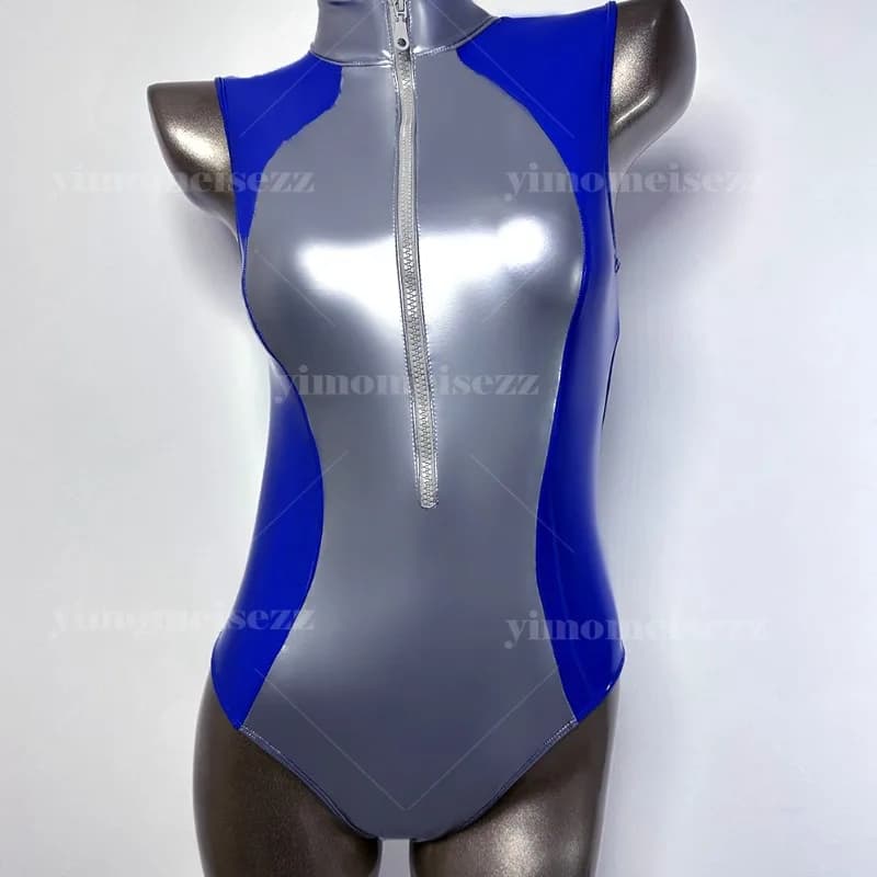 Combinaison personnalisée Sexy fourchette haute réservoir mort eau poitrine ouverte fermeture éclair