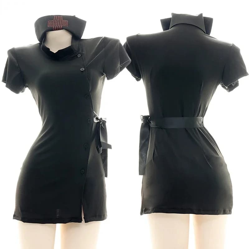 Robe d'infirmière pour filles, uniforme de jeu de rôle, Costume pour femmes, chemise de nuit de demo
