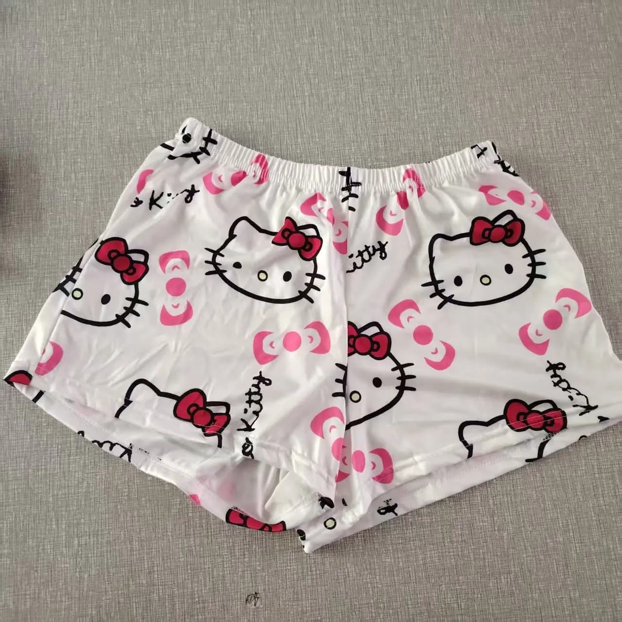 Pyjama court pour filles Y2k Hello Kitty, motif dessin animé chat Kt, pantalon de pyjama pour femmes
