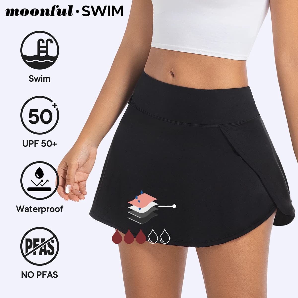 Maillot de bain menstruel pour piscine fille maillot de bain menstruel culotte flux lourd femmes mai