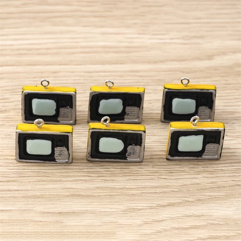 5 pièces 23x22mm mignon 3D résine télévision TV breloques pendentifs pour la fabrication de bijoux b