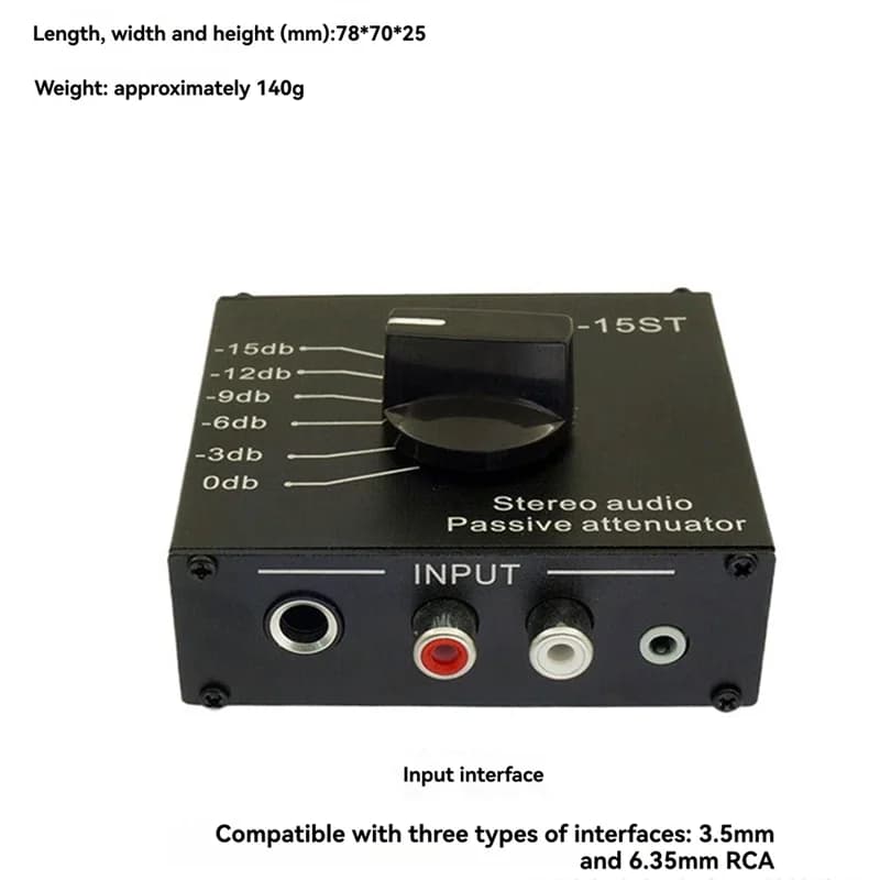 ABGI-Microphone, haut-parleur de Port de micro convertisseur de niveau haut et bas atténuateur Audio