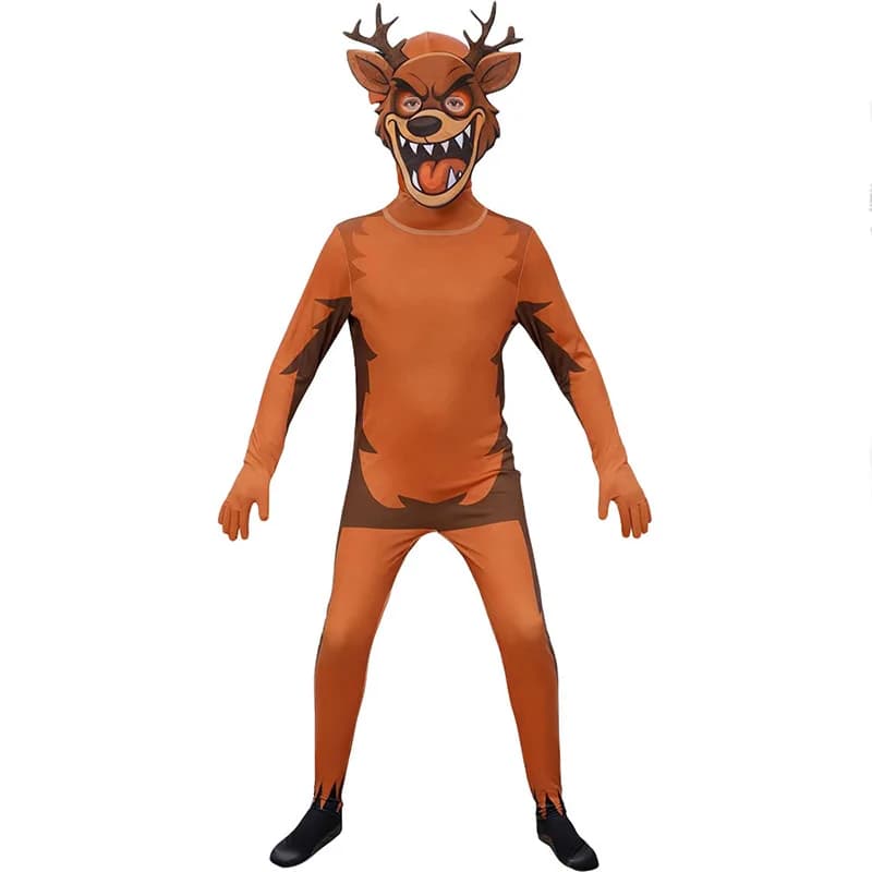 Costume de monstre hibou forestier pour soirées jeux Niño, pour adulte, thème secret d'horreur, cerf
