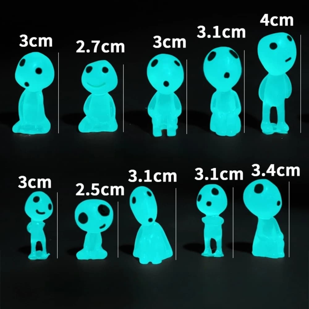 Veilleuse magique en résine, 10 pièces, figurines féeriques de jardin Noctilucent, décor de paysage 