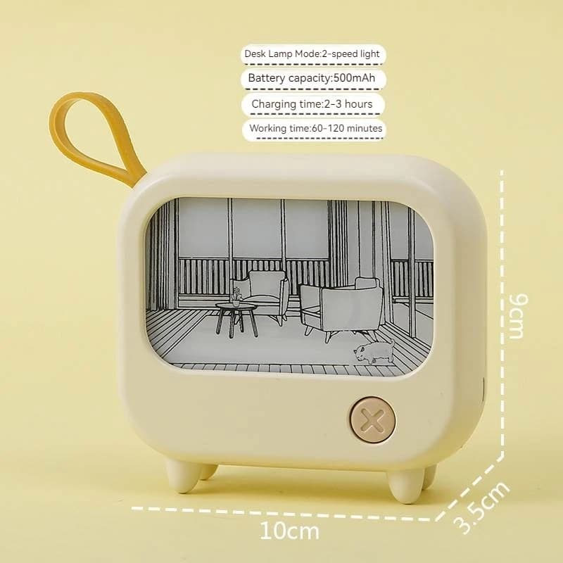 Veilleuse LED mignonne pour enfants, peinture TV, lampe de table d'apprentissage, chambre, décoratio