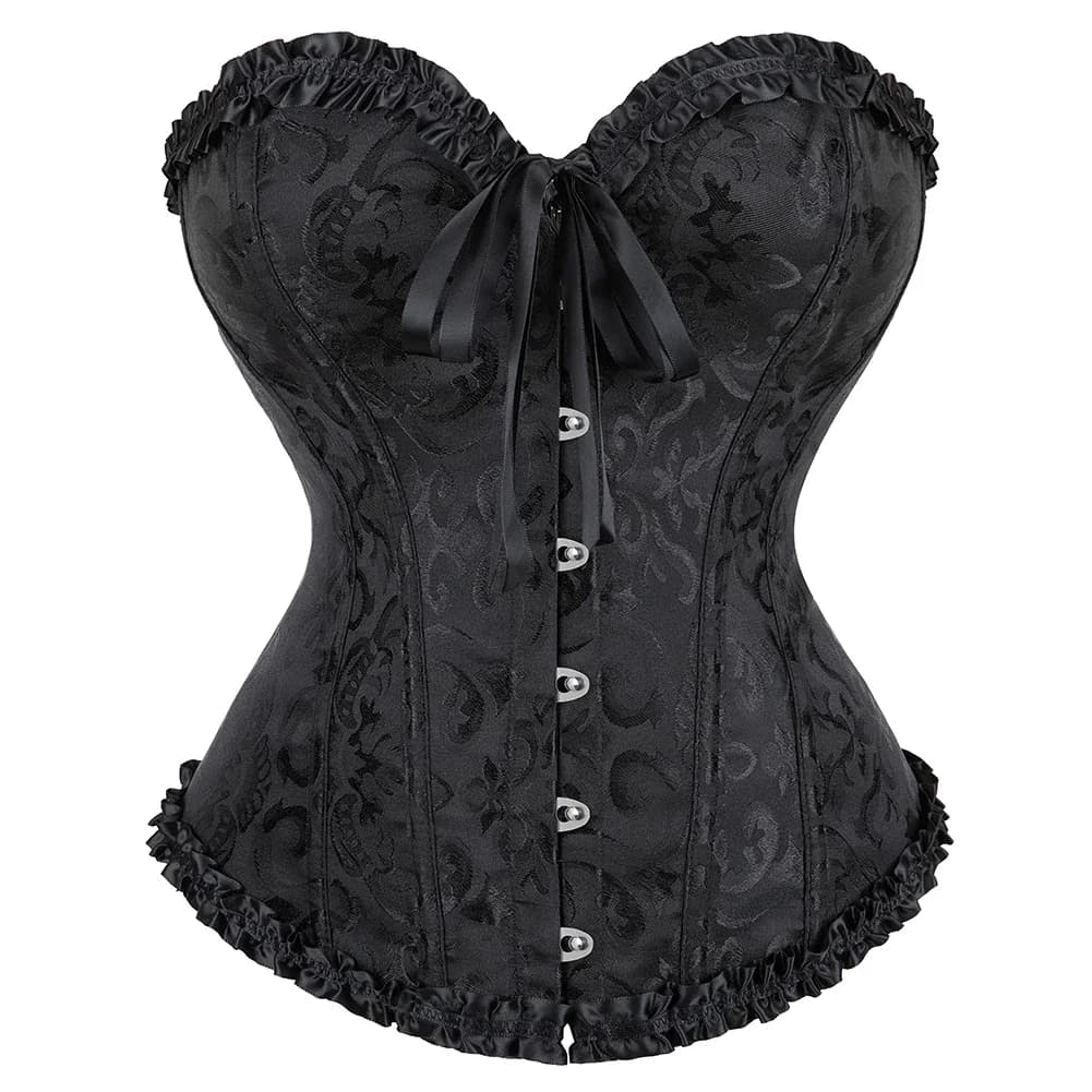 Femmes Sexy Bustiers et Corsets Floral couverture en dentelle pour les femmes Vintage Corset gothiqu