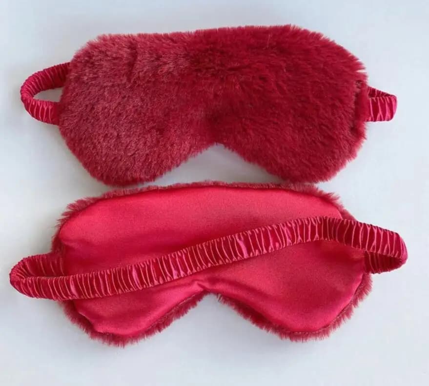 Masque de sommeil en peluche doux avec les yeux bandés, masques pour les yeux mignons, couverture de
