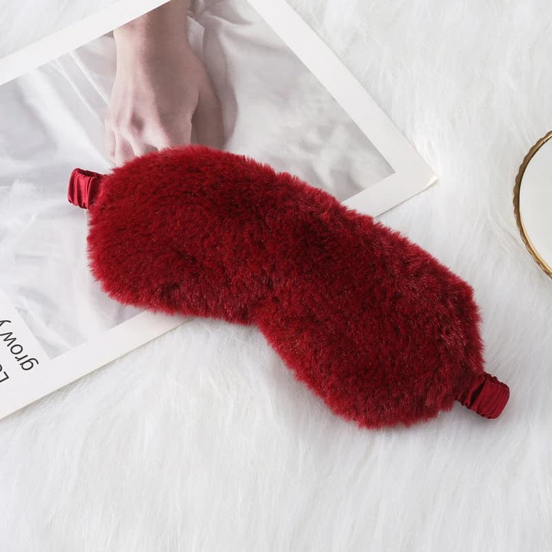 Masque de sommeil bandeau de sommeil masques pour les yeux en peluche douce mignon amour nuage couve