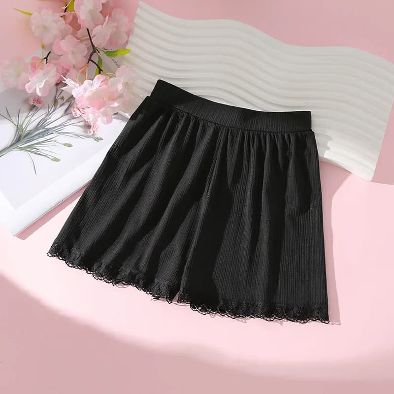 Pantalon d'été en dentelle et à coins plats pour fille, sous-vêtements fins et respirants pour enfan