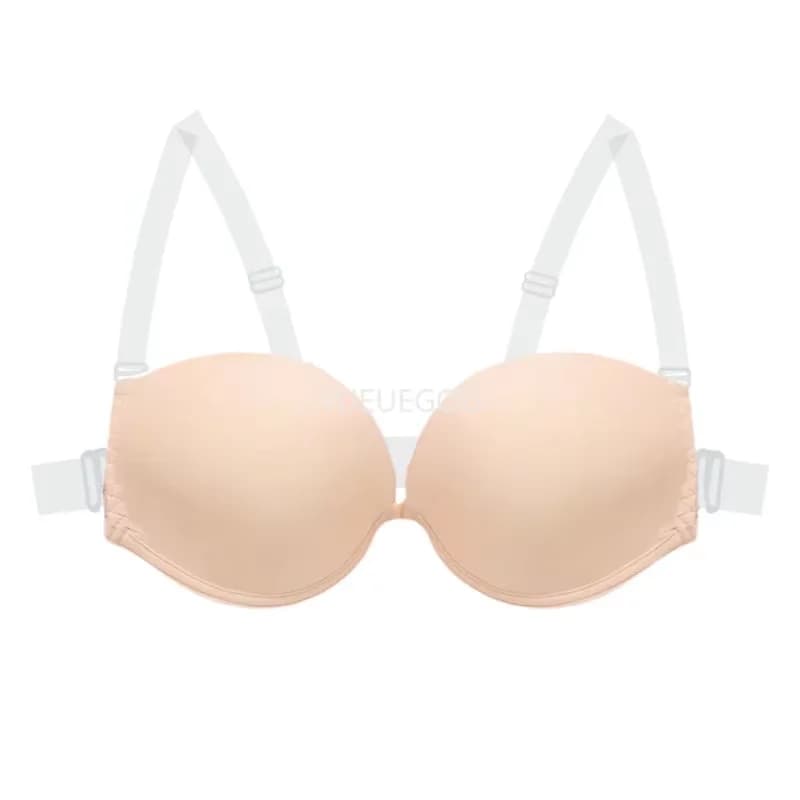 Soutien-gorge invisible ultime dos nu, bralette push-up multi-positions avec bretelles transparentes