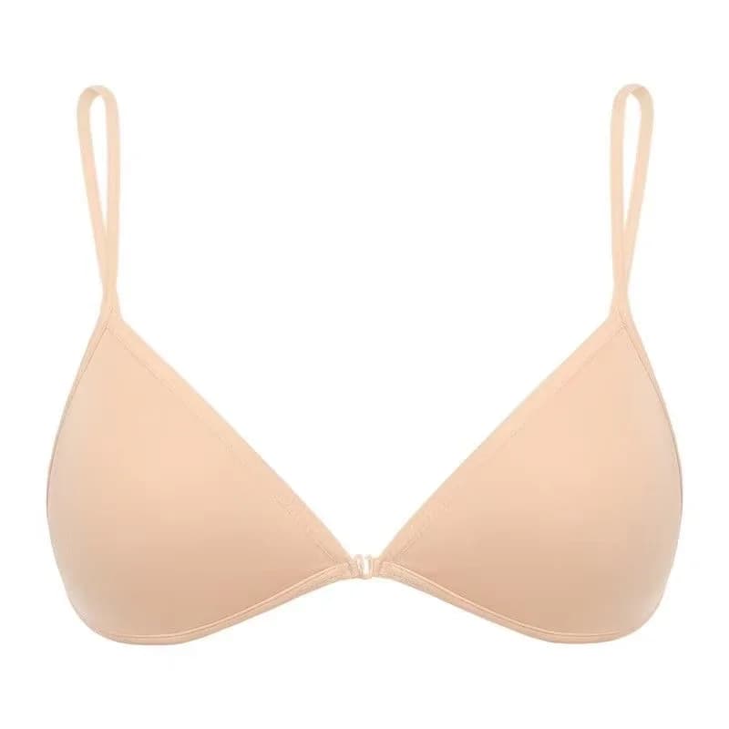 Soutien-gorge coupe triangle français pour femme, sous-vêtements fins, sangle initiée, beau dos, dev