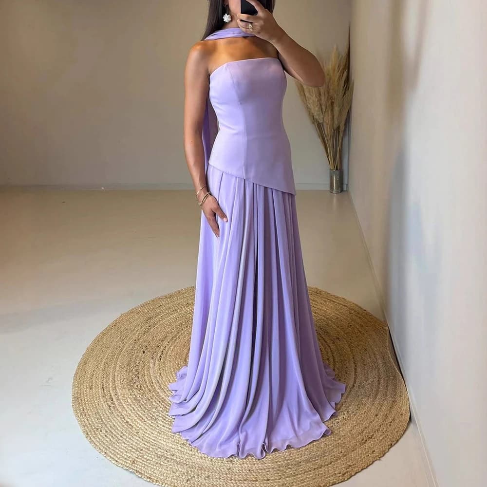 Serene Hill – robe de soirée longue, Corset lilas personnalisé, élégante, jupe fluide, pour femmes, 